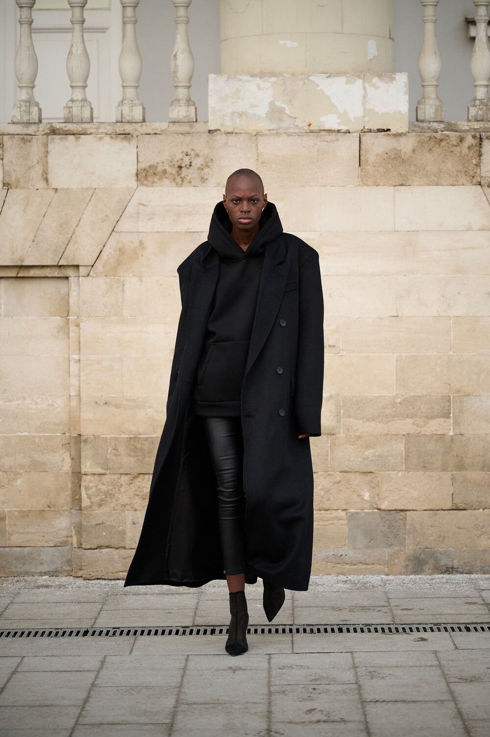 Grandfather's coat black